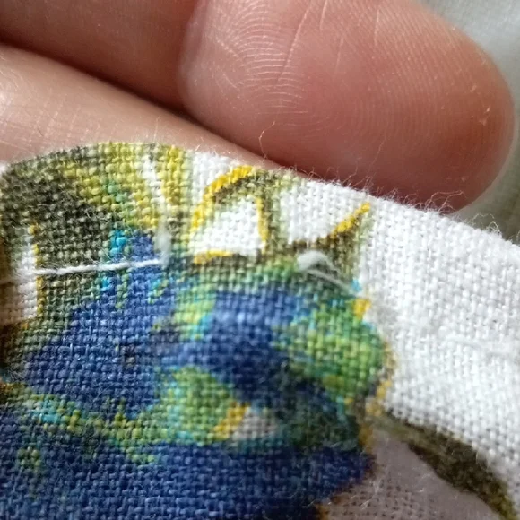 Italian Floral Linen Dress sz L - Picture 7 of 7